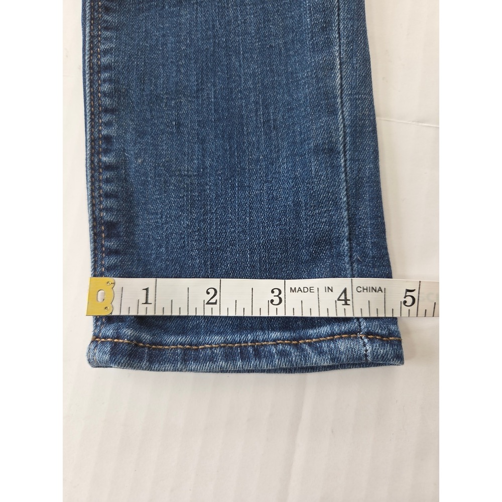 Express Jeans Womens 4R Legging Mid Rise Distressed Skinny Medium Wash Denim - Picture 6 of 7